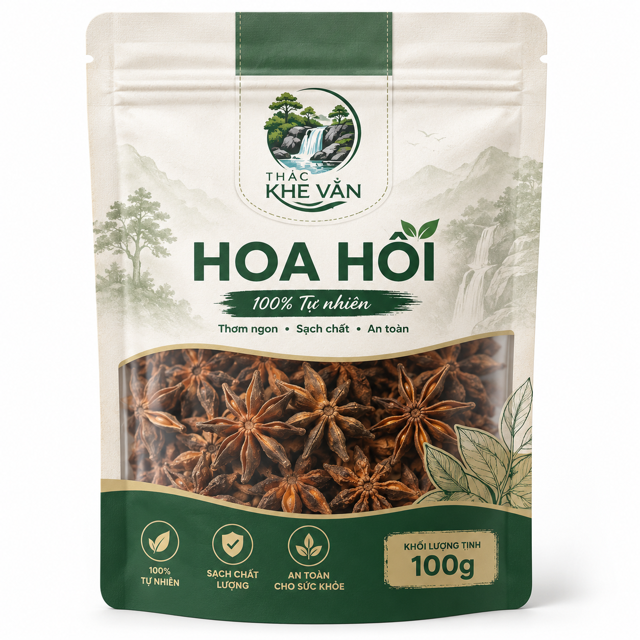 Hoa Hồi Khô Bình Liêu 100g | 100% Tự Nhiên | Thác Khe Vằn